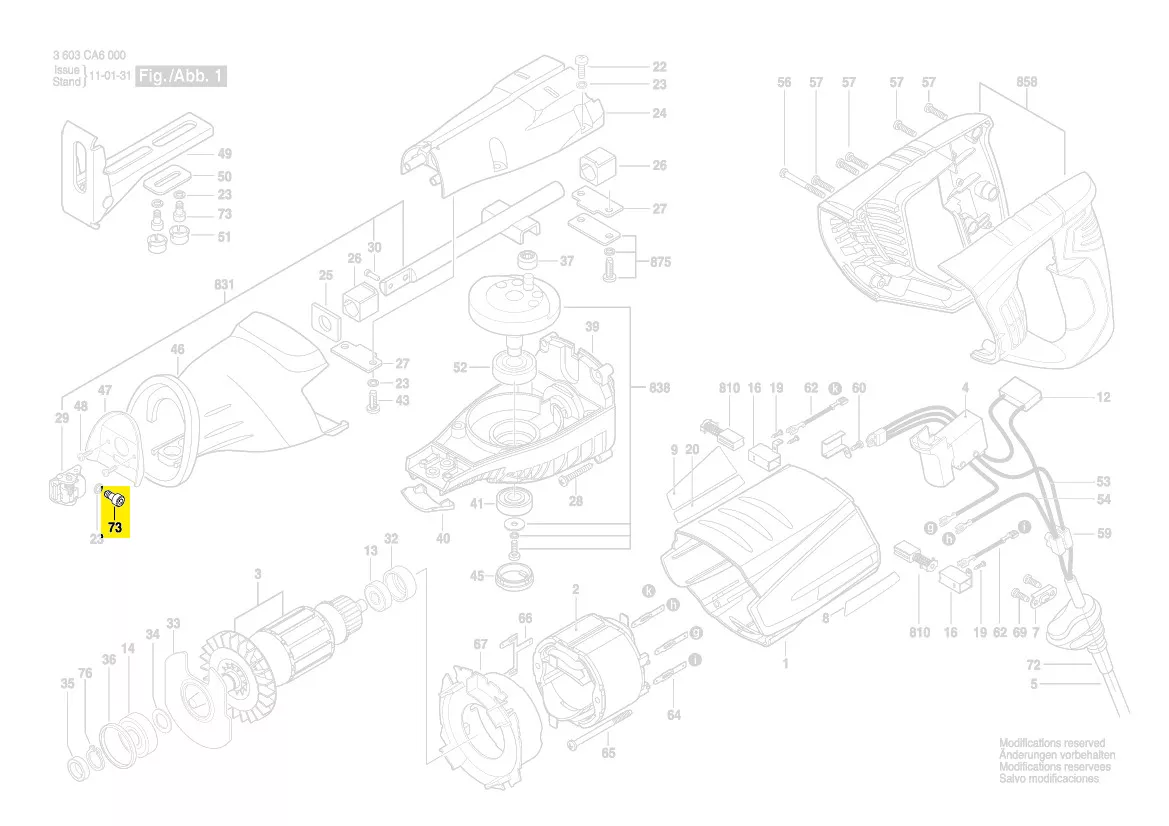 Vis entrainement 6 pans creux réf. 1 619 PA1 331